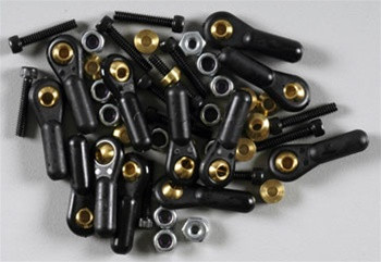 DUB900 Dubro Heavy Duty Ball Links 4-40 w/Hardware Black (12)