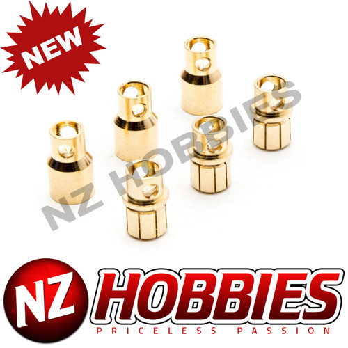 Dynamite Connector: Gold Bullet Set, 8.0mm (3) # DYNC0093