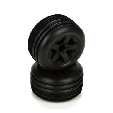 disc.. ECX43005 Front Tire, Premount, Black Wheel (2): 1/10 2WD Circuit