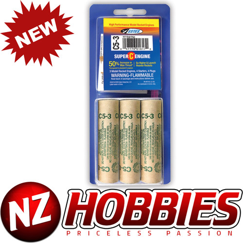 ESTES 1617 C5-3 Super C Model Rocket Engine 3 Pack