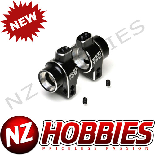 EXOTEK ETK2029 Rear Heavy Duty RC Hub Set 7075 Black w/ Silver (1 Pair): Losi 22S Drag Car