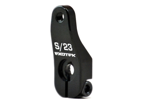 Exotek Racing 1670 Aluminum HD Clamping Servo Horn (23T) (TLR 22 Series) (Black)
