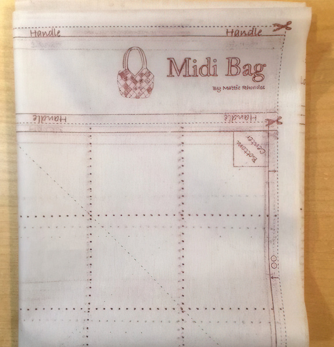Midi Bag Pre Printed Interfacing Only - 1 panel by Quiltsmart