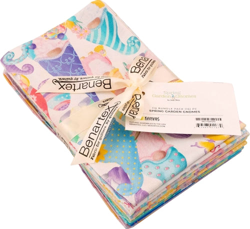 Benartex - Spring Garden Gnomes Fat Quarter Bundle 16 pcs
