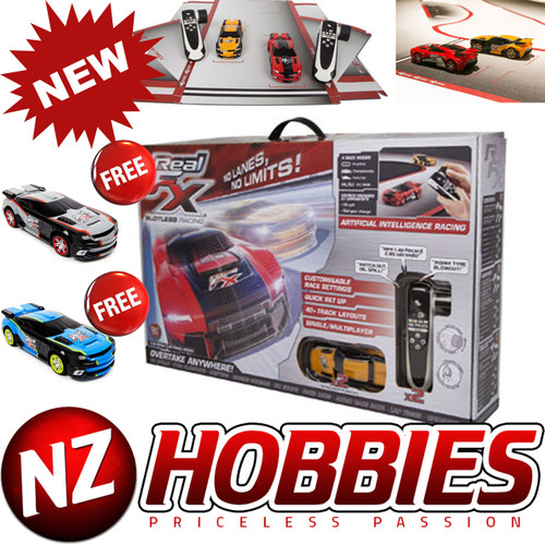 Real FX Artificial Intelligence Slotless Racing System # FXR1001 w/ TWO EXTRA CARS