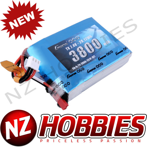 Gens Ace 3800mAh 7.4V 2S1P TX Lipo Battery Pack w/ JST-SYP Plug : The QX7