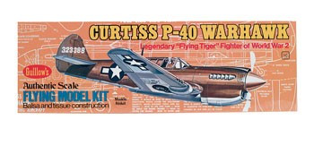 GUI501 Guillows Curtiss P40 Warhawk Model Kit