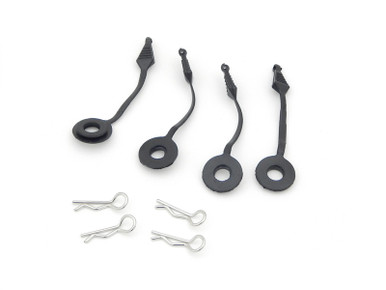 Team C Racing 1/10 8mm Pin Holder (4pcs) Clear Body Set