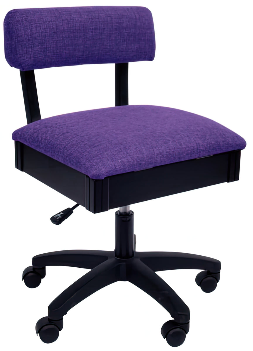 Arrow Adjustable Height Royal Purple Hydraulic Sewing Chair