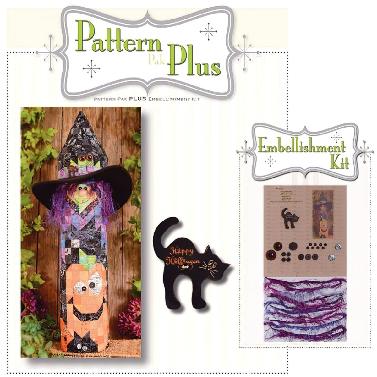 Witch & Pumpkin Post Pattern Pak Plus by Happy Hollow Designs