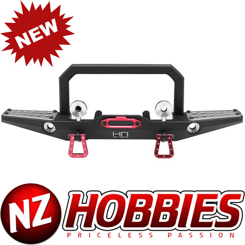 Hot Racing TRXF03EMR01 Alum Front bumper Winch Mount Light Buckets for TRX-4