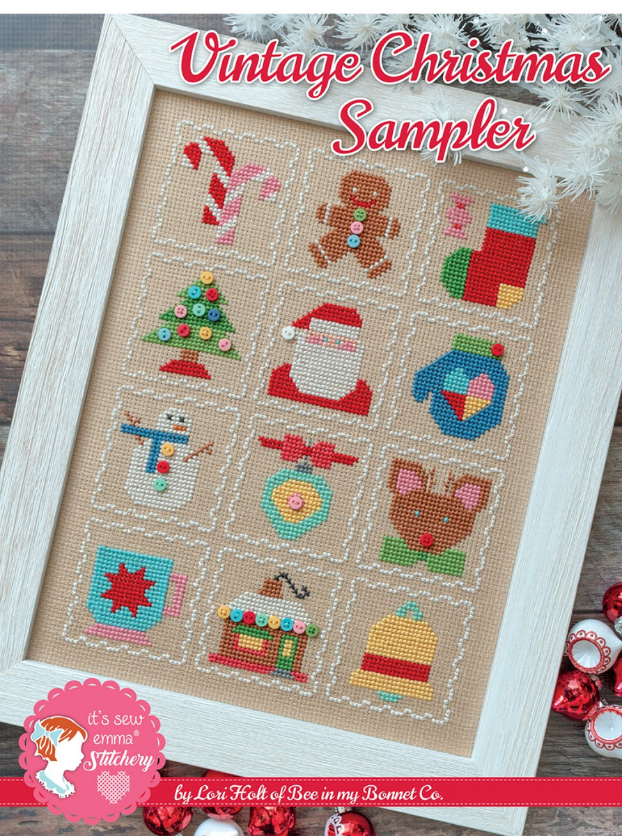 Vintage Christmas Sampler Cross Stitch Pattern by Lori Holt