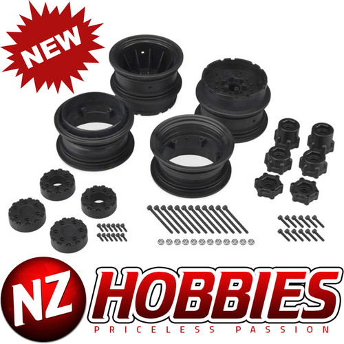 JConcepts JCO3388B Krimson Dually 2.6 dual wheels w adaptors (2)-Black