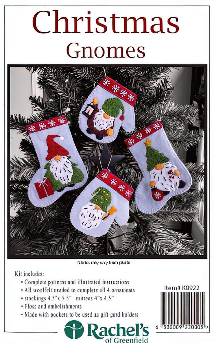 Christmas Gnomes Ornament Kit by Rachel Pellman