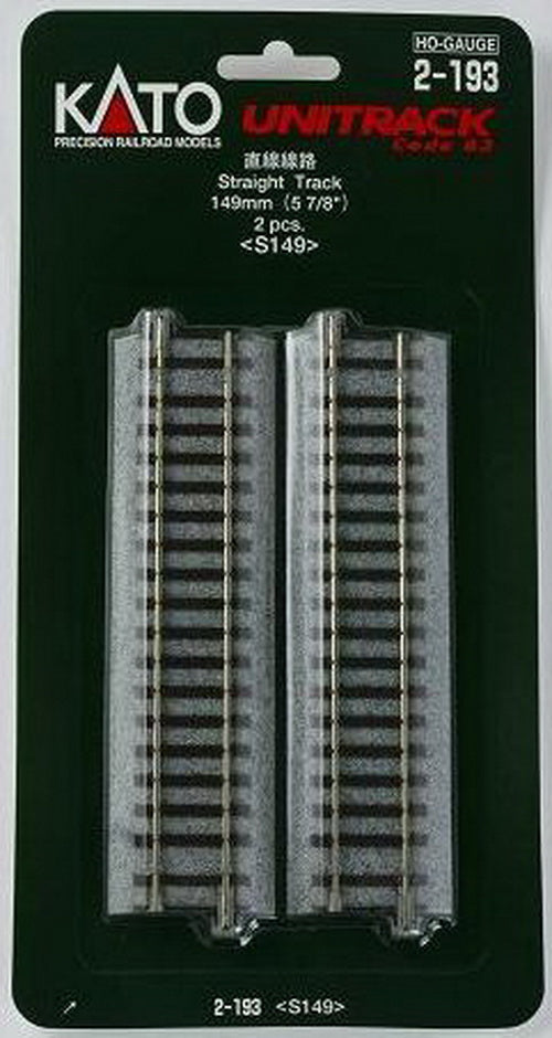 Kato 2-193 HO Code 83 5-7/8" Straight UniTrack (Pack of 2)