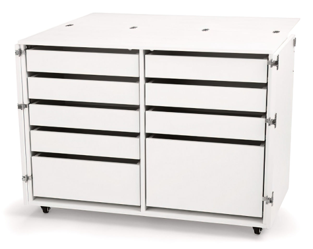 Kangaroo Kabinets Dingo II Nine Drawer Storage Cabinet for Sewing and Crafts White Drop Ship