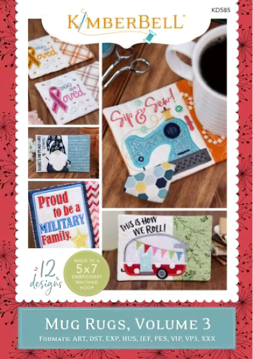 CD - Holiday & Seasonal Mug Rugs Vol 3 Machine Embroidery CD by KimberBell Designs
