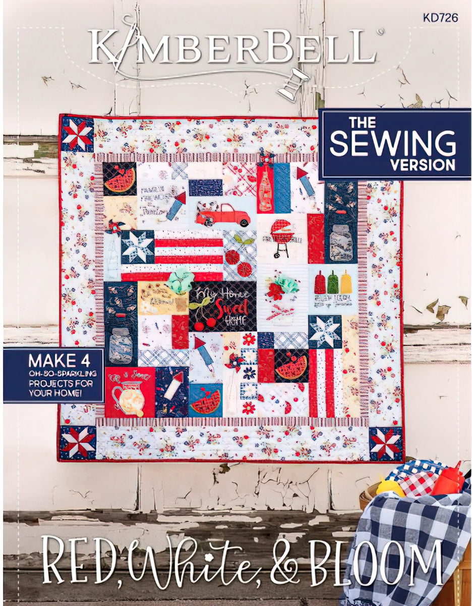 Red, White & Bloom Sewing Version by KimberBell
