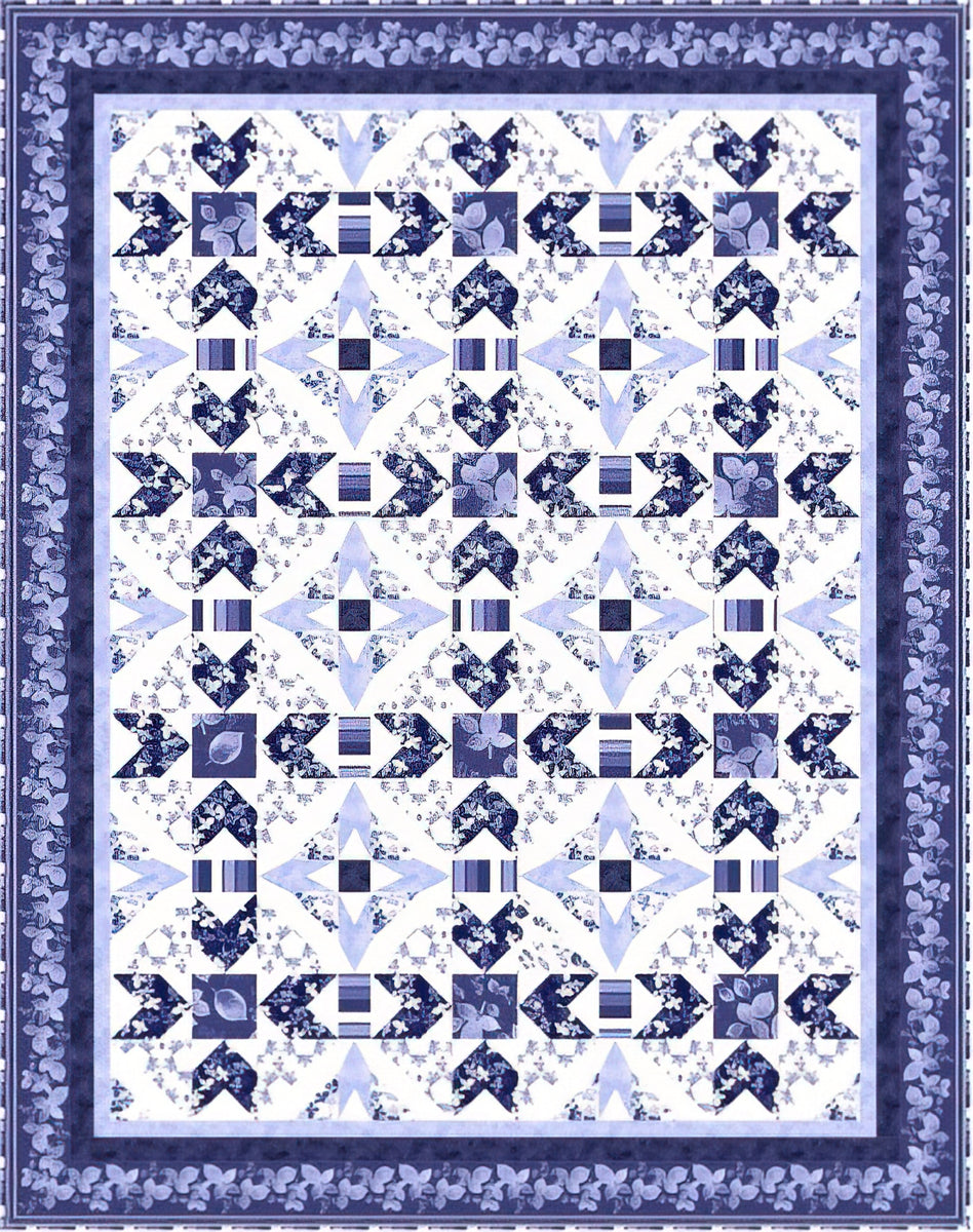 Quilting Treasures - Lapis Leaves Quilt Kit