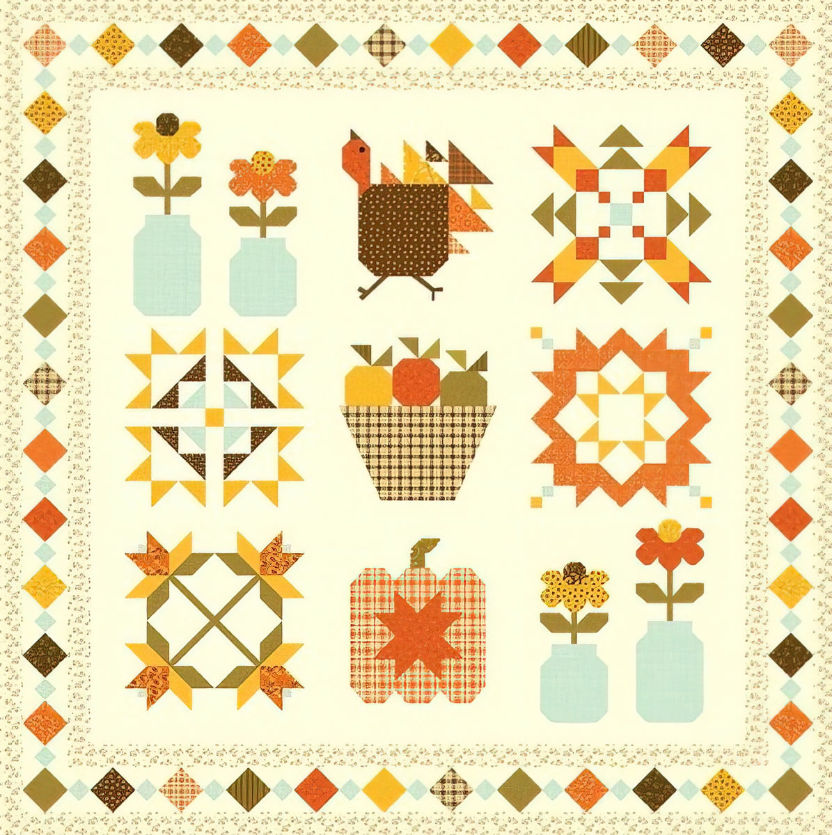 Riley Blake - Adel In Autumn Fall Gatherings Sampler Quilt Kit by Sandy Gervais