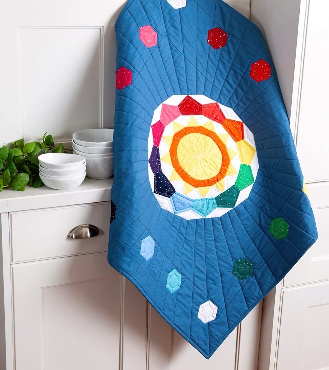 Riley Blake - Table Topper of the Month - June Sunny Rainbow by Kristy Lea