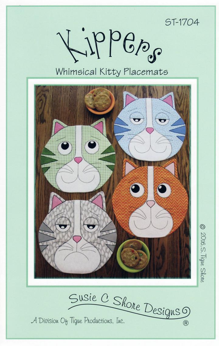 Kippers Whimsical Kitty Placemats Pattern by Susie C Shore Designs