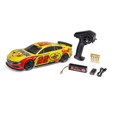 1/12 NASCAR RC Racecar Joey Logano No. 22 Shell 2025 Ford Mustang 2S AWD RTR Brushed On-Road (Battery & Charger Included) LOS1122522