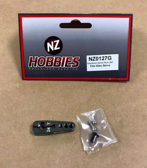 NZHOBBIES NZ0128G Aluminum Servo Horn 24T (Grey) Hitec Servos