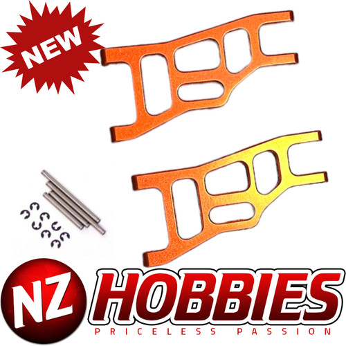 NZ HOBBIES RC 3631 ORANGE Suspension Arms Front (2) for Traxxas RUSTLER, STAMPEDE, SLASH, Nitro Slash