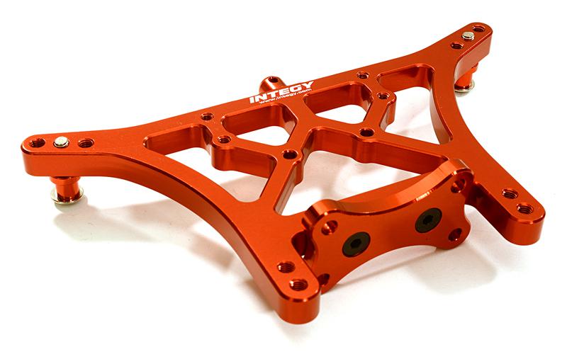 Integy Alloy Machined Rear Shock Tower for Traxxas Rustler 2WD, Slash 2WD, Stampede 2WD (OBM-3638RED)