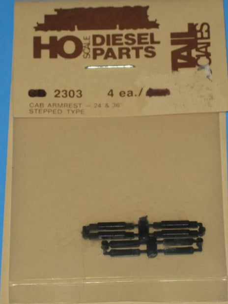 Detail Associates 2303 HO 24" & 36" Stepped Type Cab Armrests (Pack of 4)