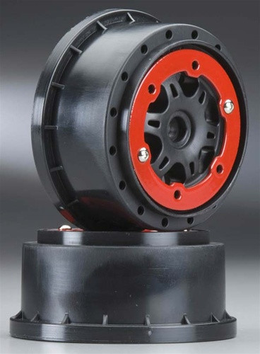 PRO2716-04 Pro-Line Split Six 2.2"/3.0" Red Bead-Loc Fr Wheels (2)