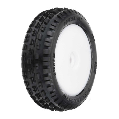1/16 Wedge Front Mini Pre-Mounted Tires 8mm (2) White PRO829813