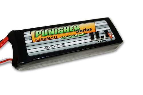 "Punisher Series" 5200/50C 3cell Soft Case Lipo (Deans)