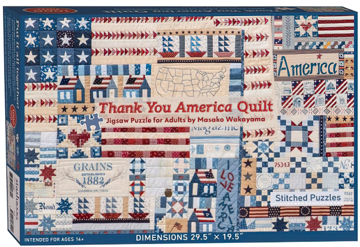 Puzzle - Thank You America Quilt Jigsaw Puzzle by Masako Wakayama