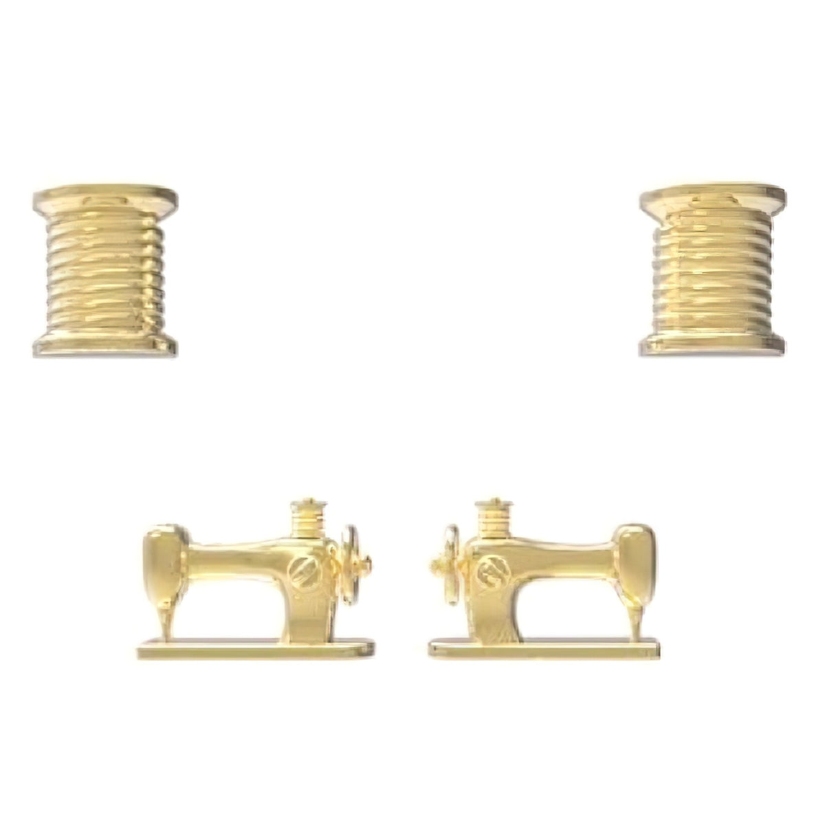 Thread Machine Earrings Set 2 ct Gold by The Quilt Spot