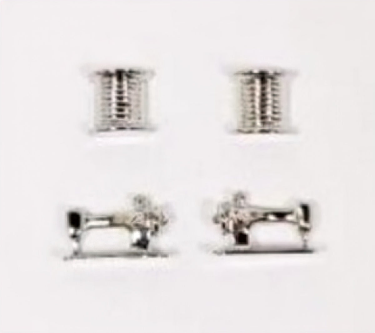 Thread Machine Earrings Set 2 ct Silver by The Quilt Spot