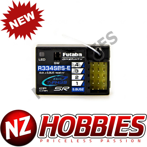 Futaba R334SBS-E (SR/T-FHSS/S.Bus2) 4Ch Rx High Speed Telemetry