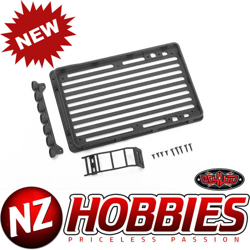 RC4WD RC4VVVC1044 MICRO SERIES ROOF RACK W/ LIGHT SET AND LADDER AXIAL SCX24 1/24 JEEP WRANGLER RTR