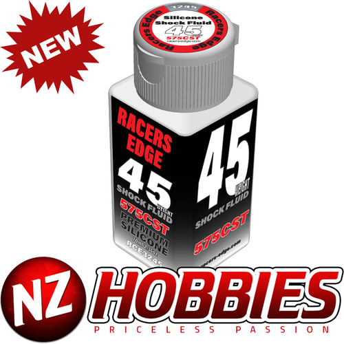 RACER EDGE 45 Weight, 575cSt, 70ml 2.36oz Pure Silicone Shock Oil # RCE3245