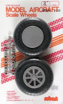 ROB133 Robart Scale Diamond Tread Wheels 3" (2)