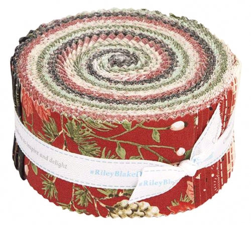 Riley Blake - Adel In Winter 2.5 Inch Rolie Polie by Sandy Gervais 40 pcs
