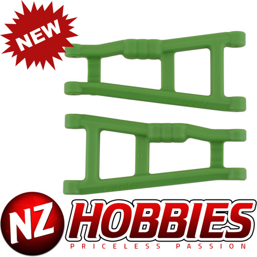 RPM 80184 Rear A-Arms, Green: Electric Rustler, Stampede