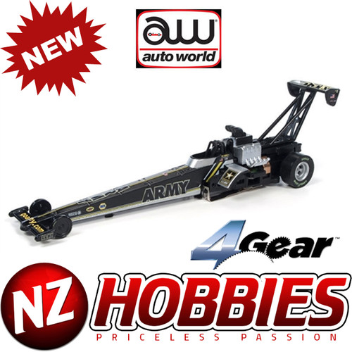 Auto World 4Gear NHRA U.S. Army-Tony Schumacher TFD R18 HO Scale Slot Car