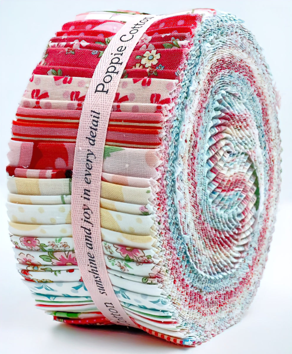Poppie Cotton - Dots and Posies 2.5 Inch Strips (43 pcs)