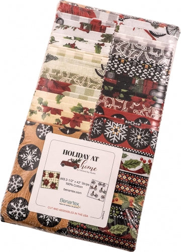 Benartex - Holiday at Home 2.5 inch Strip-Pies 40 pcs
