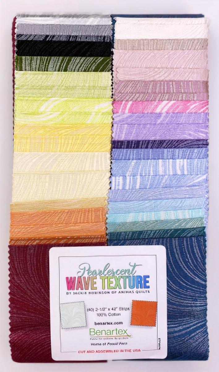 Benartex - Pearlescent Wave Texture 2.5 Inch Strip-Pies