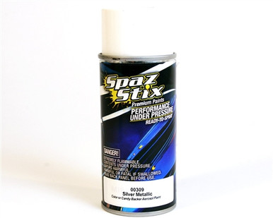 SZX00309 Spaz Stix Silver Metallic Backer / Basecoat Aerosol 3.5Oz