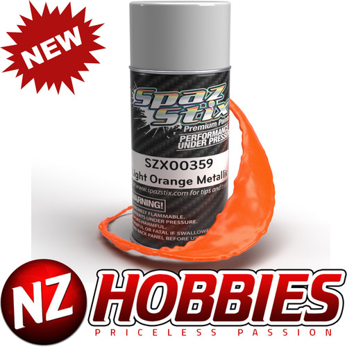 Spaz Stix SZX00359 Light Orange Metallic Aerosol Paint, 3.5oz Can