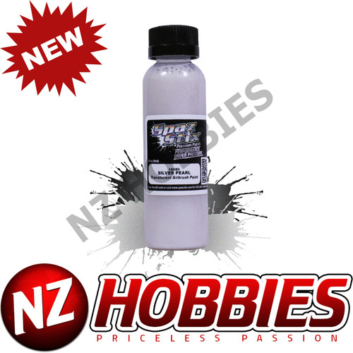 Spaz Stix SZX16080 Silver Pearl Airbrush Paint R/C Lexan Body - 2oz